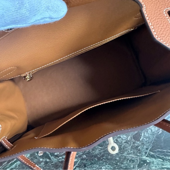 Classic Leather Purse crossbody Bag Gold Lock - Picture 6 of 15